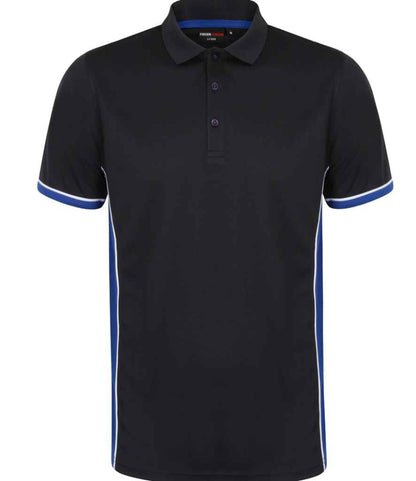 Finden and Hales - Contrast Panel Polo Shirt - LV355 BK/RD XS
