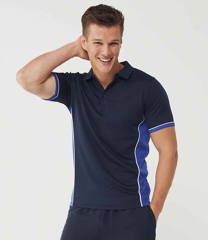 Finden and Hales - Contrast Panel Polo Shirt - LV355 NV/RY XS