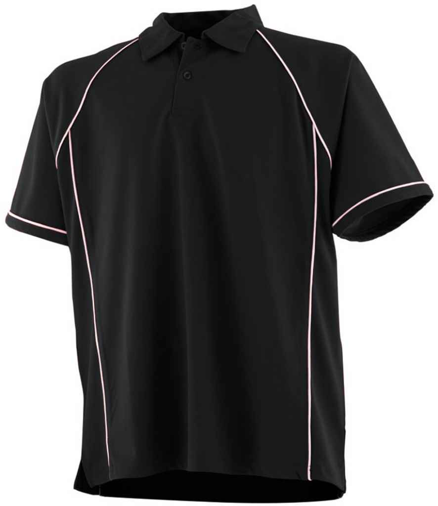 Finden + Hales - Performance Piped Polo Shirt - LV370 RD/WH XS