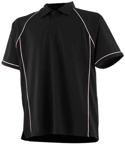 Finden + Hales - Performance Piped Polo Shirt - LV370 RD/WH XS
