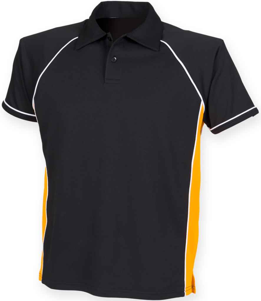 Finden + Hales - Performance Piped Polo Shirt - LV370 RD/WH XS