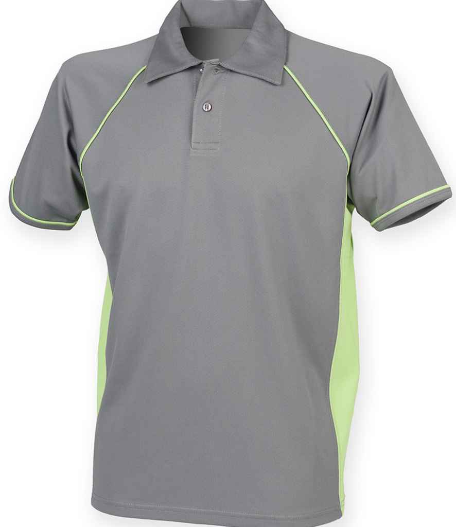 Finden + Hales - Performance Piped Polo Shirt - LV370 GY/LI S