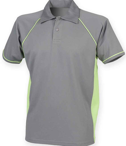 Finden + Hales - Performance Piped Polo Shirt - LV370 GY/LI S