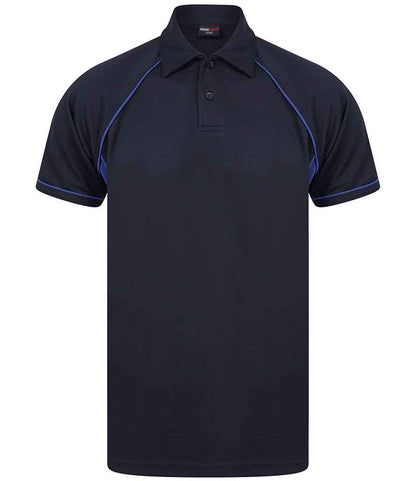 Finden + Hales - Performance Piped Polo Shirt - LV370 NV/RY XS