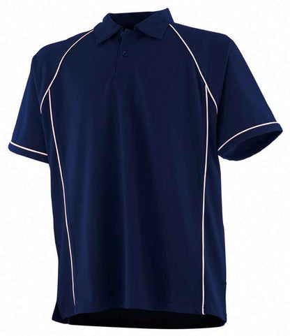 Finden + Hales - Performance Piped Polo Shirt - LV370 NV/WH XS