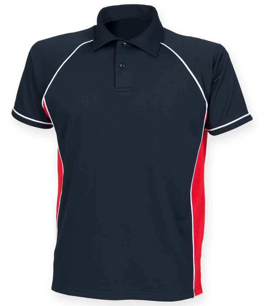 Finden + Hales - Performance Piped Polo Shirt - LV370 N/R/W S
