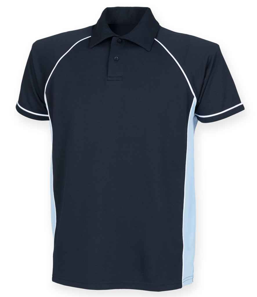 Finden + Hales - Performance Piped Polo Shirt - LV370 RD/WH XS