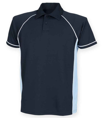 Finden + Hales - Performance Piped Polo Shirt - LV370 RD/WH XS