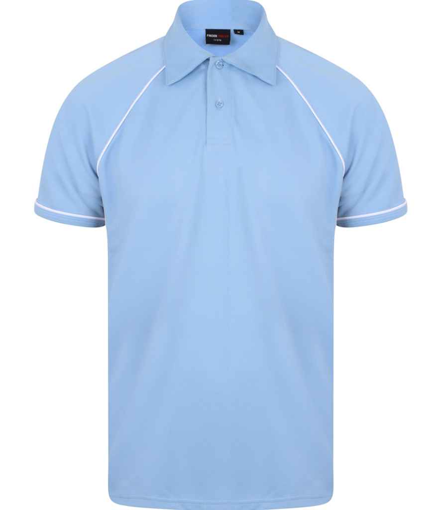 Finden + Hales - Performance Piped Polo Shirt - LV370 RD/WH XS