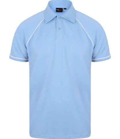 Finden + Hales - Performance Piped Polo Shirt - LV370 RD/WH XS