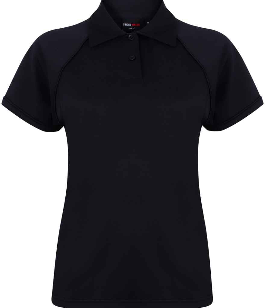 Finden + Hales - Ladies Performance Piped Polo Shirt - LV371 NV/NV S