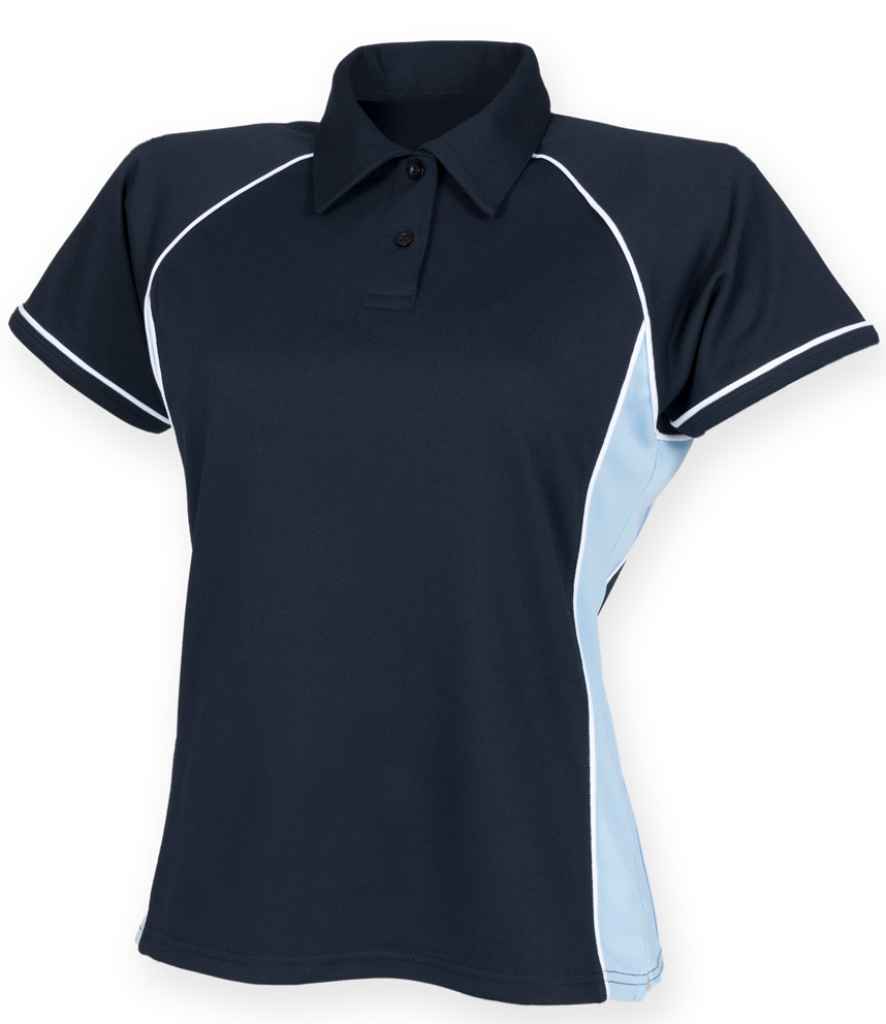 Finden + Hales - Ladies Performance Piped Polo Shirt - LV371 N/S/W S