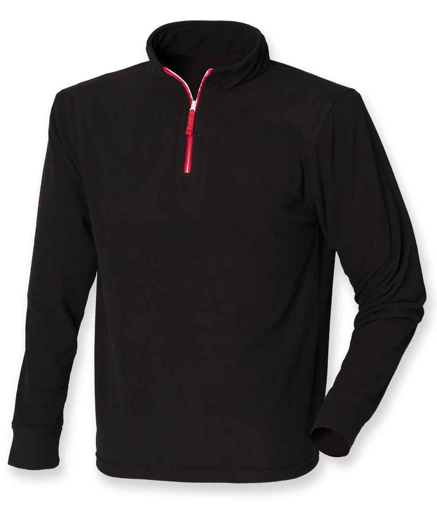 Finden and Hales - Zip Neck Piped Micro Fleece