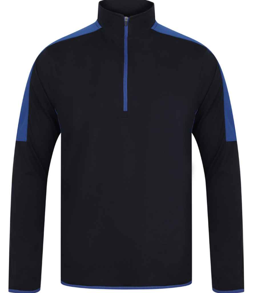 Finden and Hales - Contrast Zip Neck Midlayer Top - Pierre Francis
