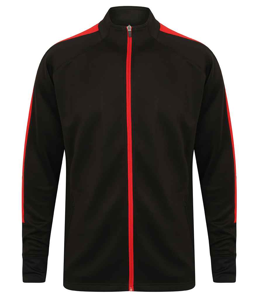 Finden + Hales - Knitted Tracksuit Top - LV871 BK/RD XXS