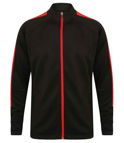 Finden + Hales - Knitted Tracksuit Top - LV871 BK/RD XXS