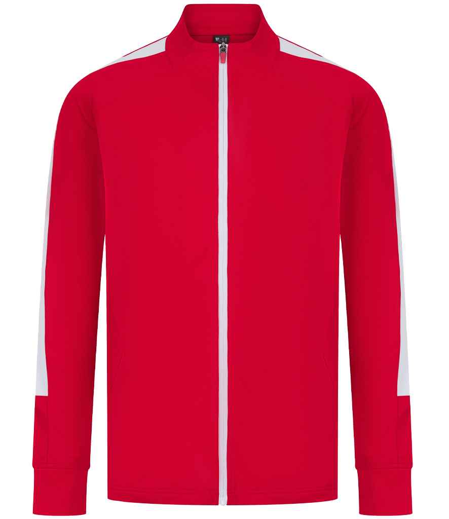 Finden + Hales - Knitted Tracksuit Top - LV871 RD/WH XXS