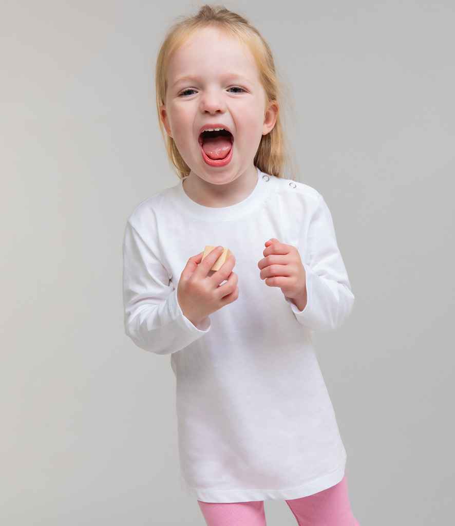 Larkwood - Baby/Toddler Long Sleeve T-Shirt - LW21T WHI 0-6