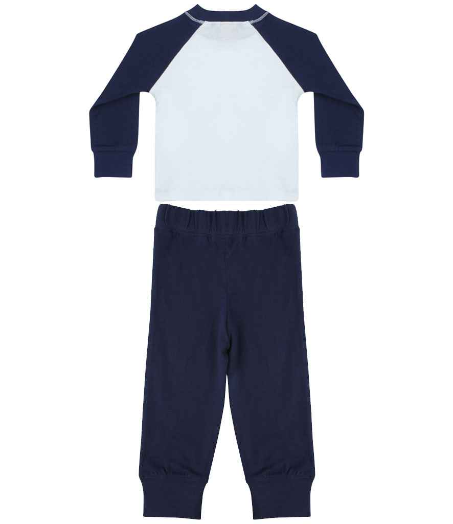 Larkwood - Baby / Toddler Pyjamas - Navy/White (Back)