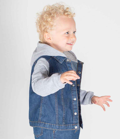 Larkwood - Kids Denim Jacket - LW750 BLU 6-12