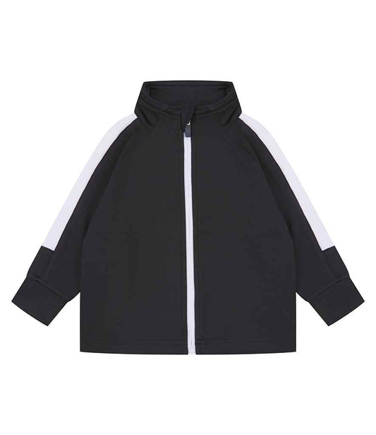 Larkwood - Baby/Toddler Tracksuit Top - LW820 BK/WH 0-6