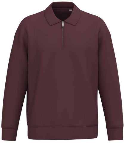 Native Spirit Unisex 1/4 Zip Sweatshirt with Polo Collar - NS432 DCY XS