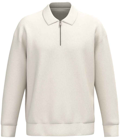 Native Spirit Unisex 1/4 Zip Sweatshirt with Polo Collar - NS432 IVO XS