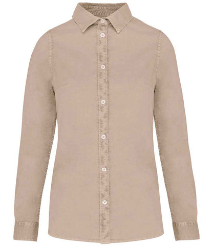 Native Spirit - Ladies Washed Long Sleeve Shirt