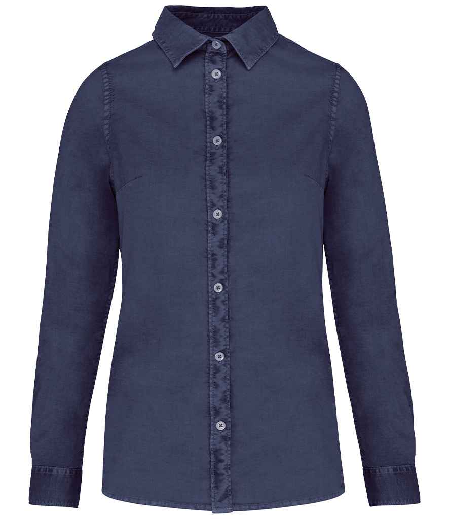 Native Spirit - Ladies Washed Long Sleeve Shirt