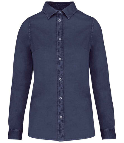 Native Spirit - Ladies Washed Long Sleeve Shirt