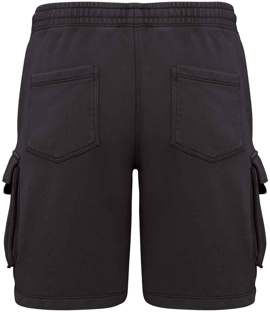 Native Spirit - French Terry Washed Effect Cargo Shorts - Pierre Francis