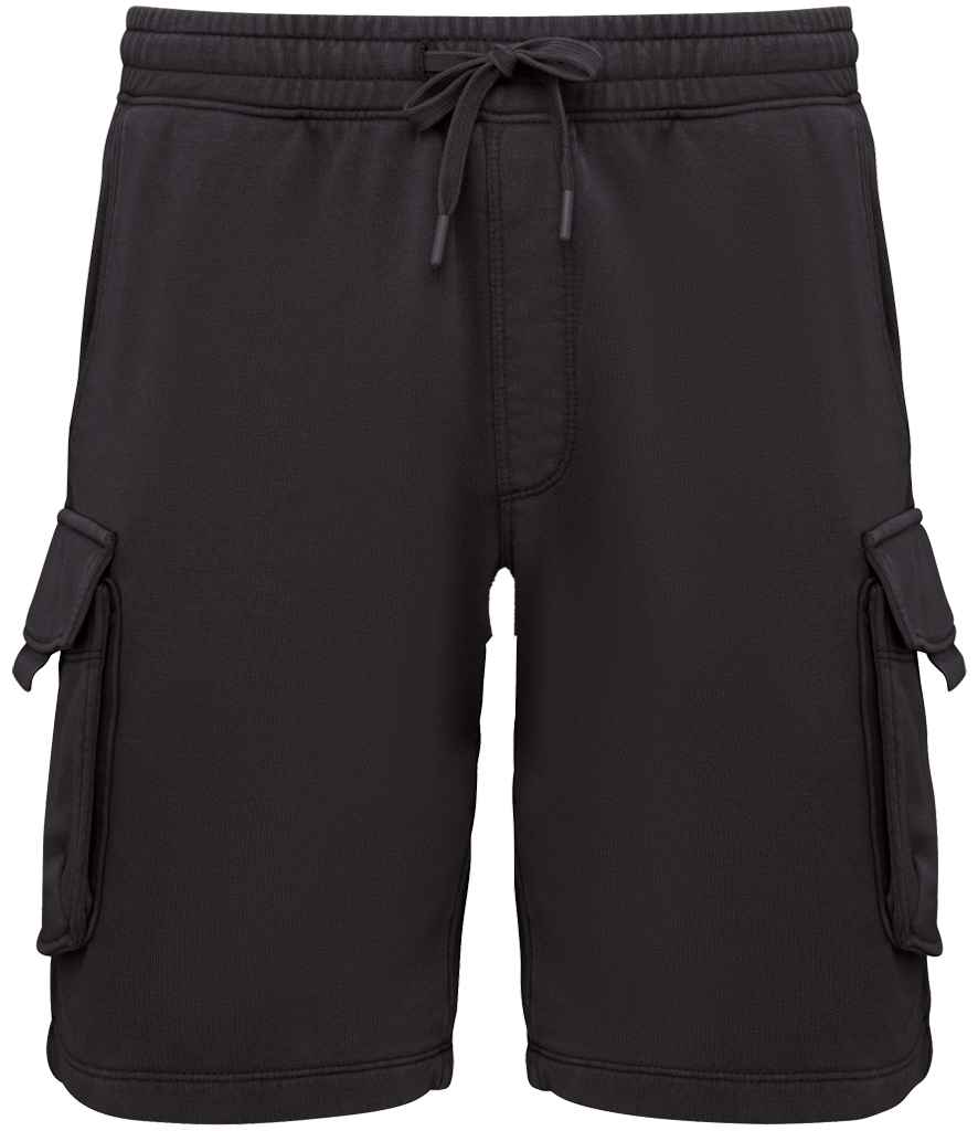 Native Spirit - French Terry Washed Effect Cargo Shorts - Pierre Francis