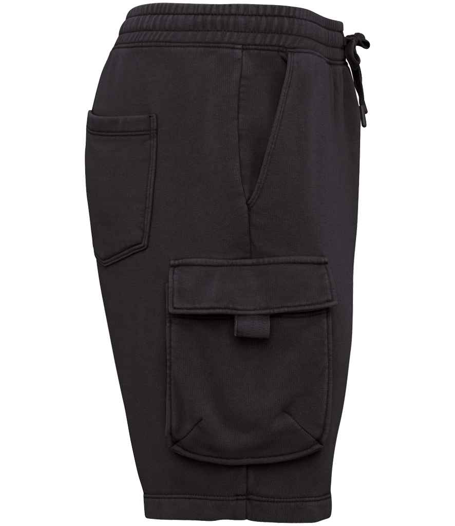 Native Spirit - French Terry Washed Effect Cargo Shorts - Pierre Francis