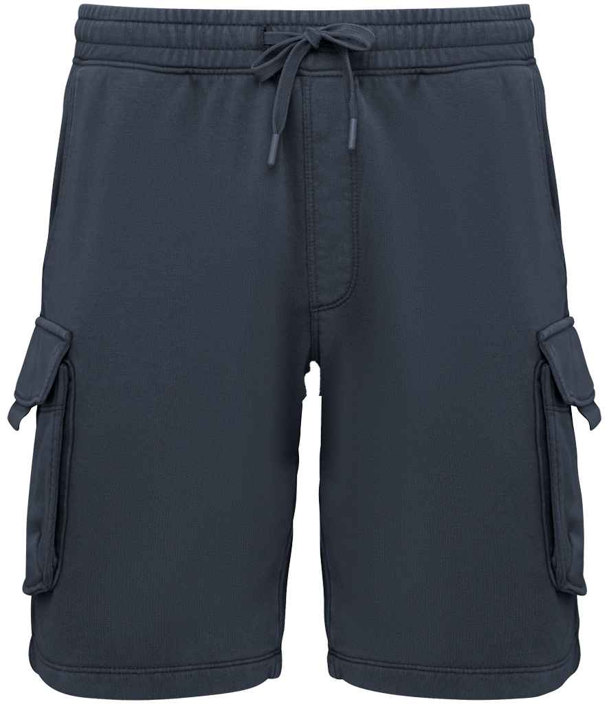 Native Spirit - French Terry Washed Effect Cargo Shorts