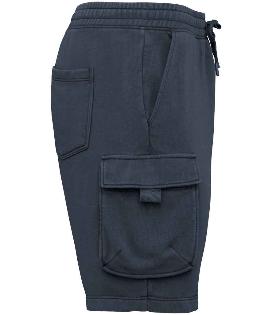Native Spirit - French Terry Washed Effect Cargo Shorts - Pierre Francis
