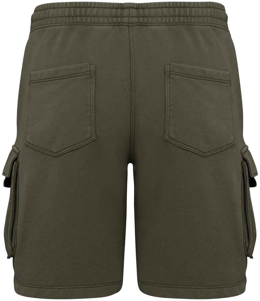 Native Spirit - French Terry Washed Effect Cargo Shorts - Pierre Francis