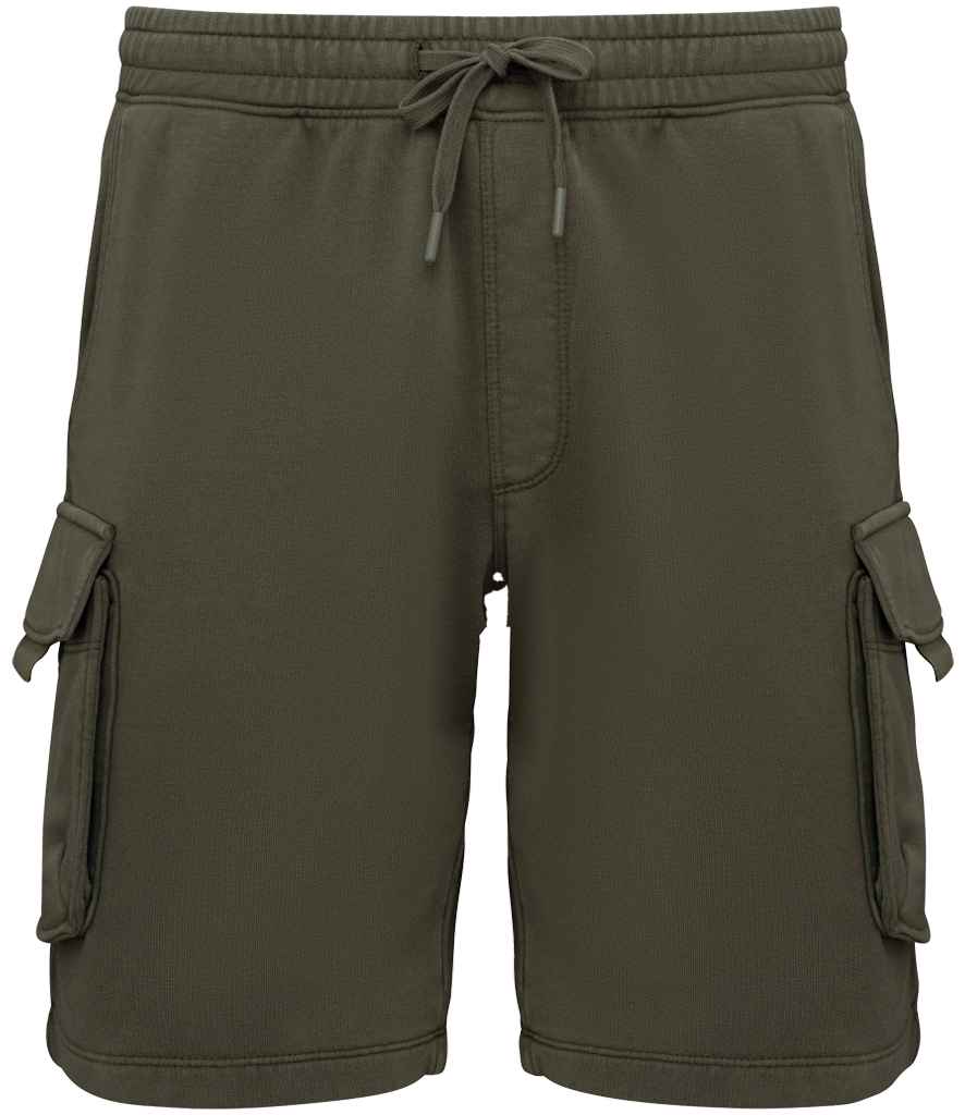 Native Spirit - French Terry Washed Effect Cargo Shorts