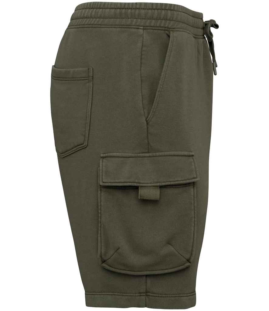 Native Spirit - French Terry Washed Effect Cargo Shorts - Pierre Francis