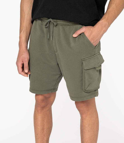 Native Spirit - French Terry Washed Effect Cargo Shorts - Pierre Francis