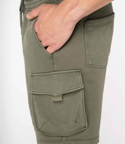 Native Spirit - French Terry Washed Effect Cargo Shorts - Pierre Francis