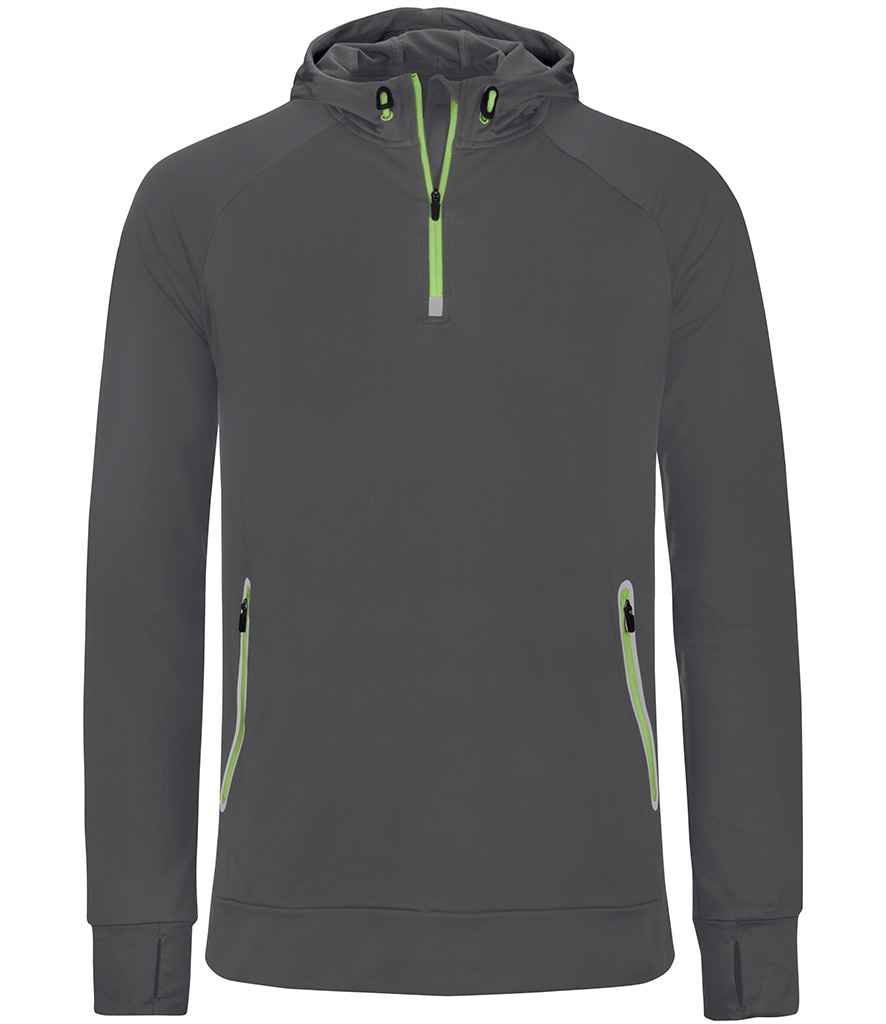Proact - Zip Neck Hooded Sweatshirt - Pierre Francis