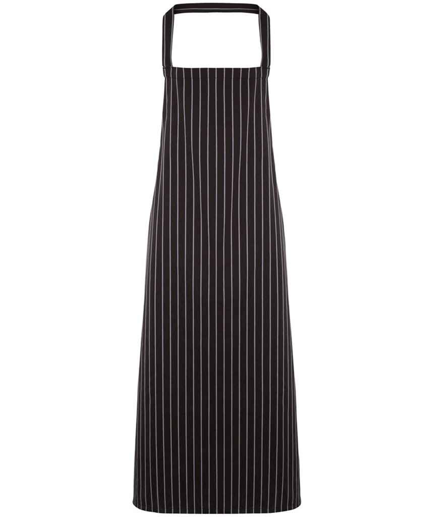 Premier - Stripe Apron - PR110 BK/GY ONE