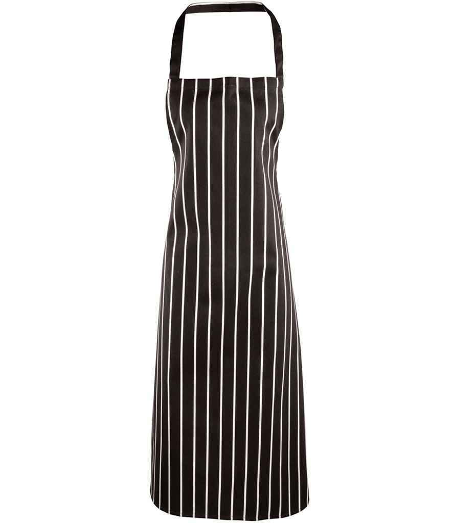 Premier - Stripe Apron - PR110 BK/WH ONE