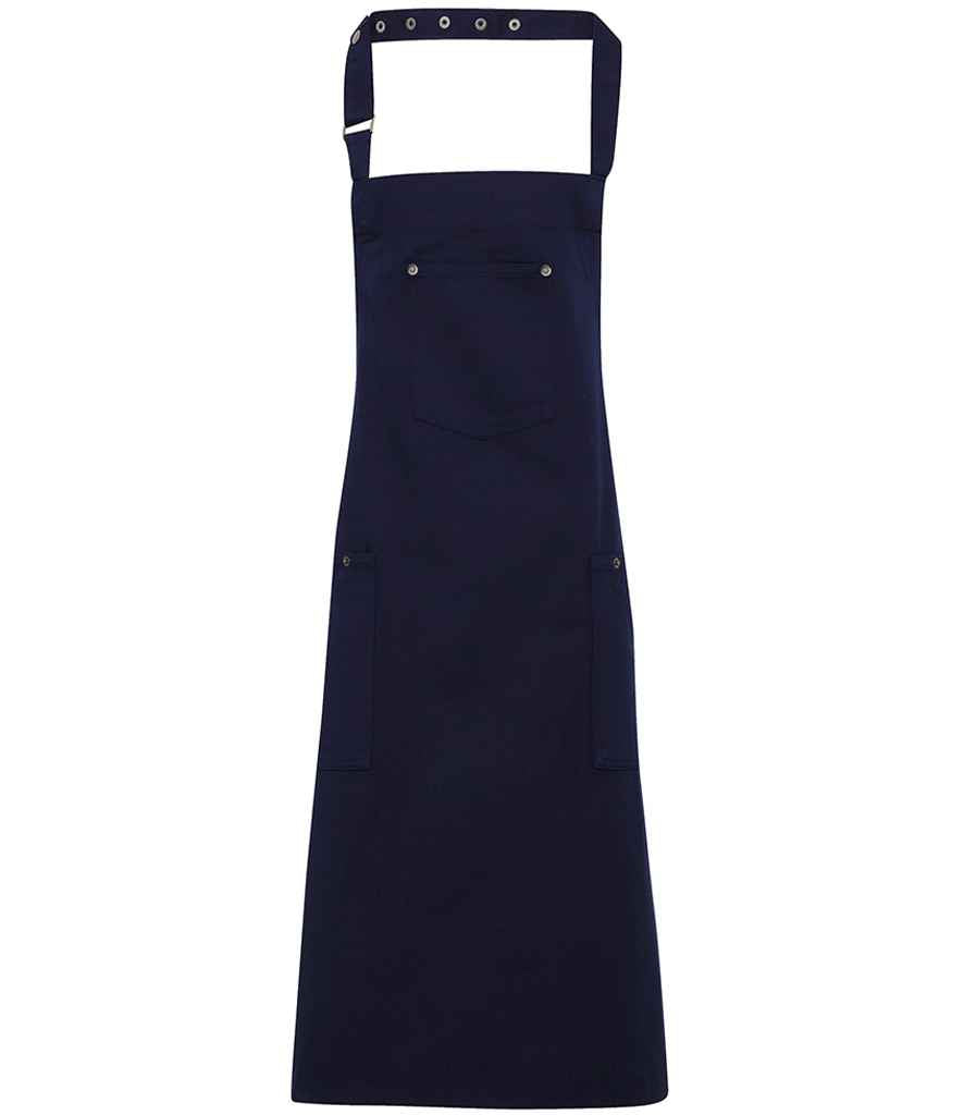 Premier - Cotton Chino Bib Apron - PR132 NAV ONE