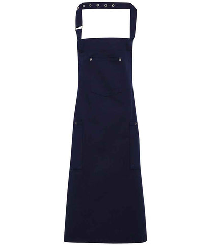 Premier - Cotton Chino Bib Apron - PR132 NAV ONE