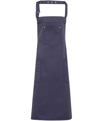 Premier - Cotton Chino Bib Apron - PR132 BLK ONE