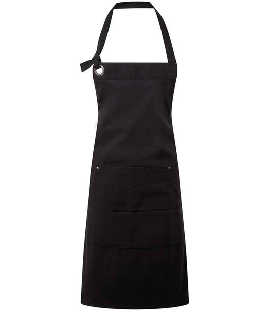 Premier - Calibre Heavy Canvas Pocket Apron - PR137 BLK ONE