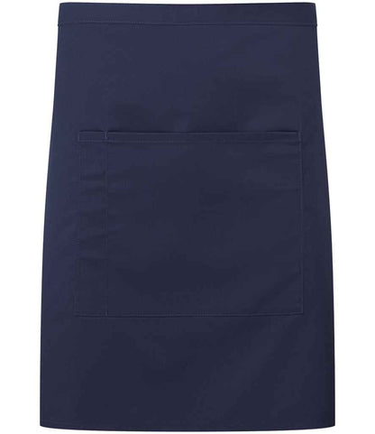 Premier - 'Colours' Mid Length Apron with Pocket - PR141 BLK ONE