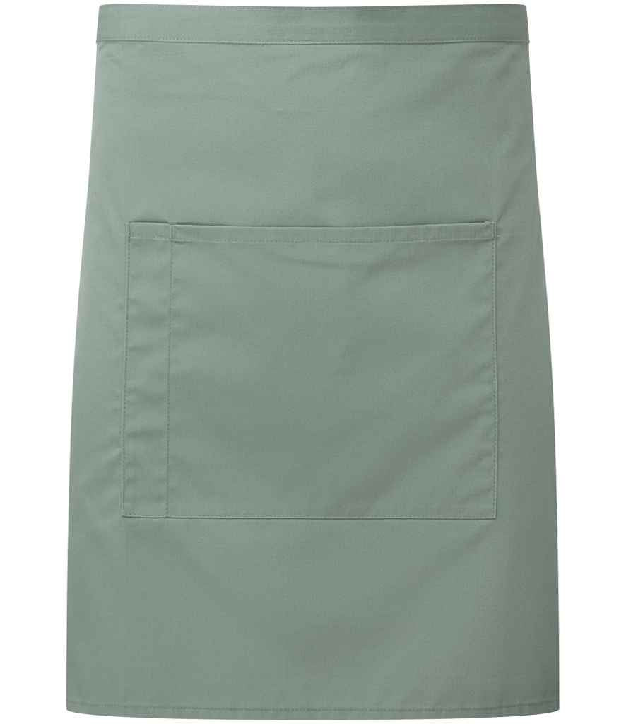 Premier - 'Colours' Mid Length Apron with Pocket - PR141 SAG ONE