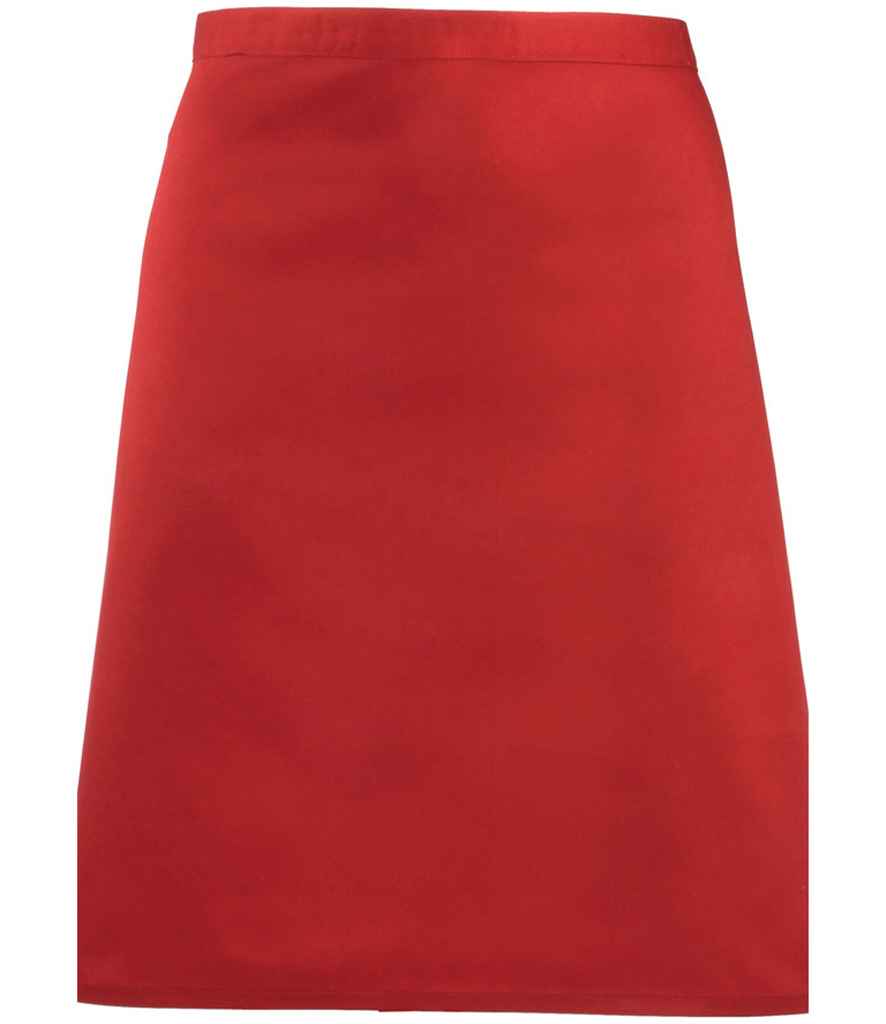 Premier - 'Colours' Mid Length Apron - PR151 RED ONE